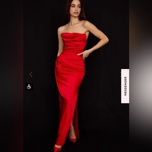 Scarlett Strapless Satin Gown